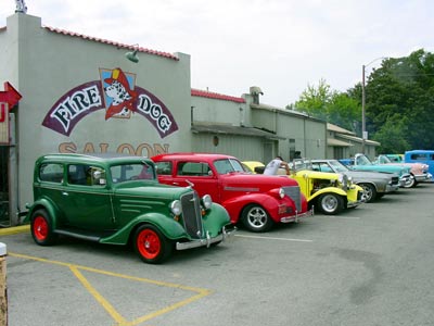 lineup of cars at the various location was a real crowdpleaser