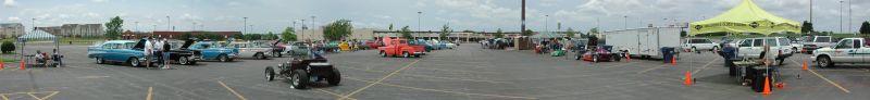 Crossroads was filled with cars Saturday afternoon.