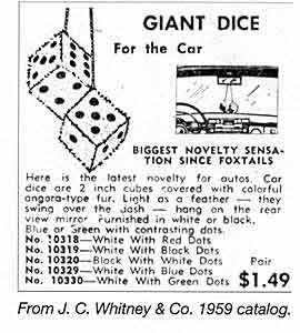 Fuzzy Dice ad 1959